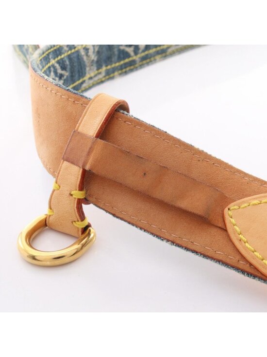 Louis Vuitton Belt Ceinture Monogram Denim Gold